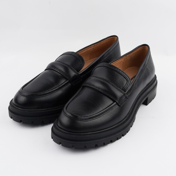 New MADEWELL The Bradley Lugsole Loafer in True Black Leather - Picture 6 of 9